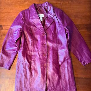 Vintage Via Accenti genuine leather coat